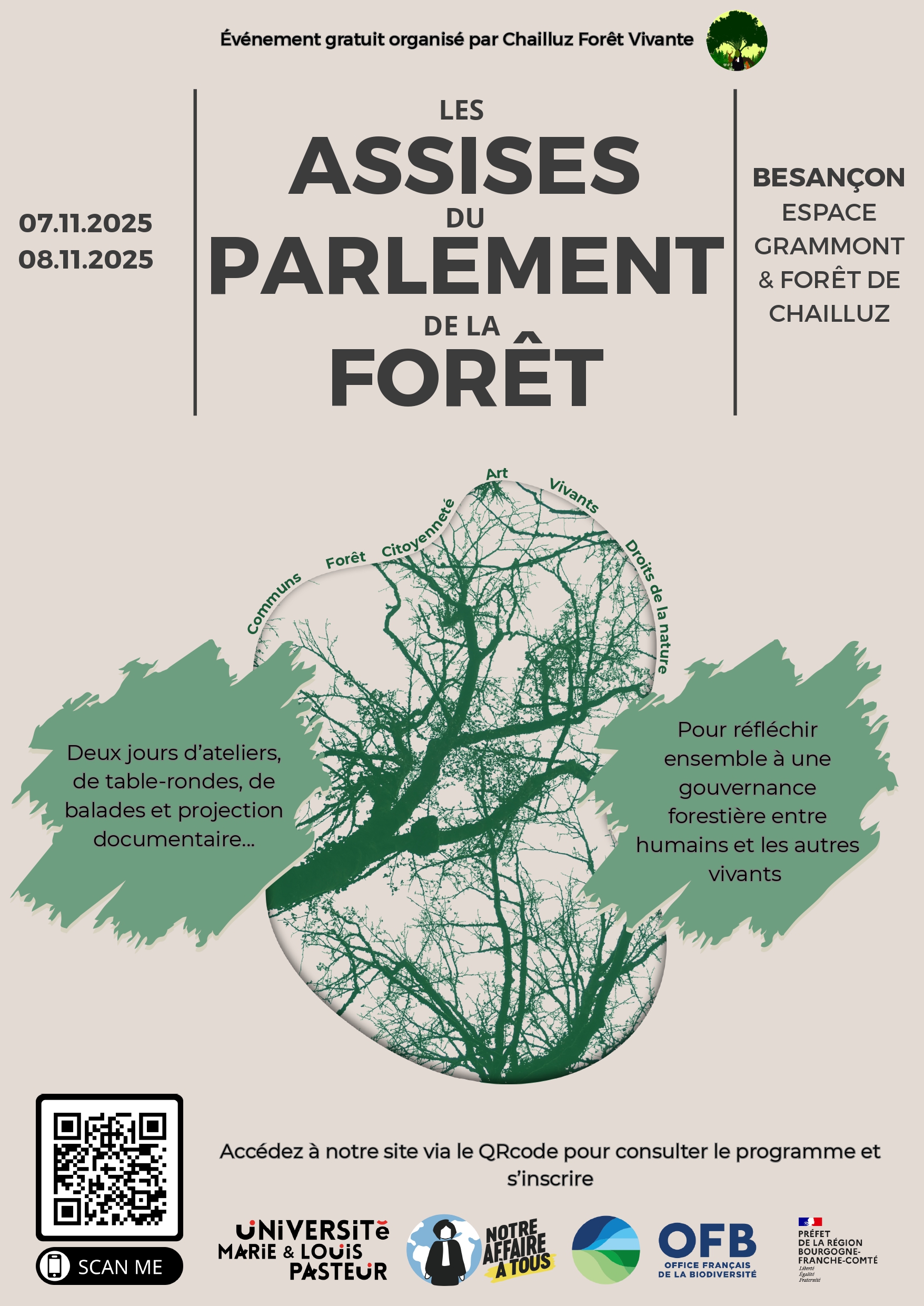 Affiche des Assises du Parlement de la Forêt
